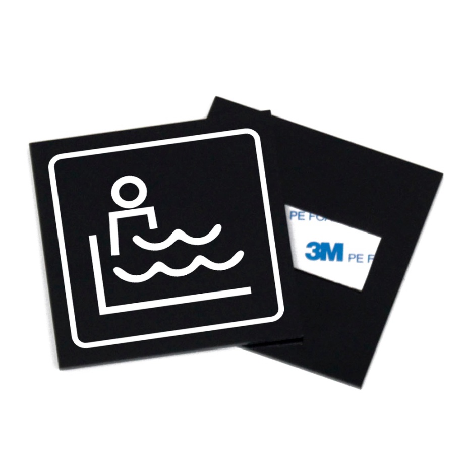 Swimming pool signage - swimming pool area sign - Acrylic sign system ...