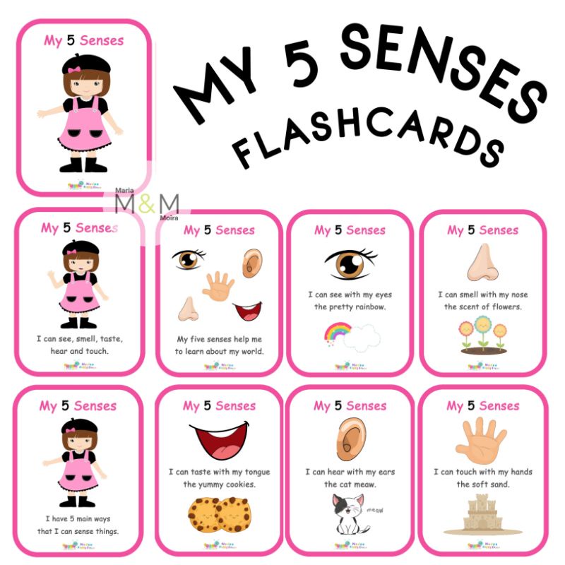 The Five Senses excellent Flashcards for 5 Senses Flashcards Printable Free