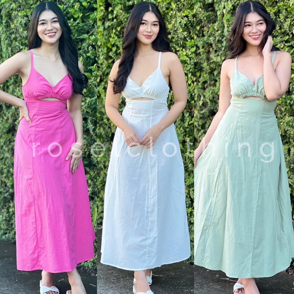 Nadia Cut Out Criss Cross Backless Maxi Dress | Shopee Philippines