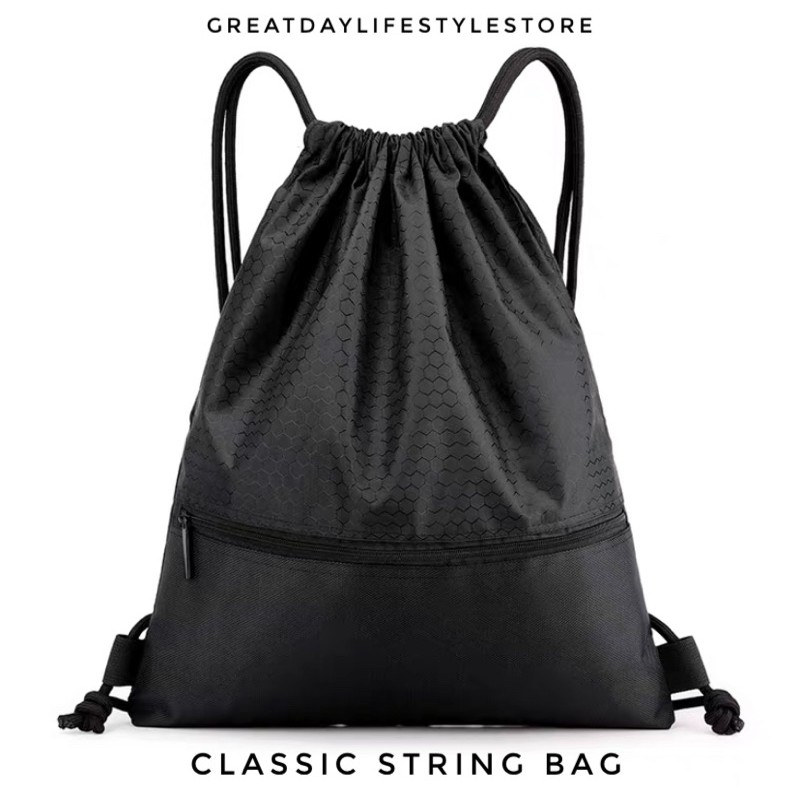 Durable Thick String Gym Casual Bag Backpack | Shopee Philippines