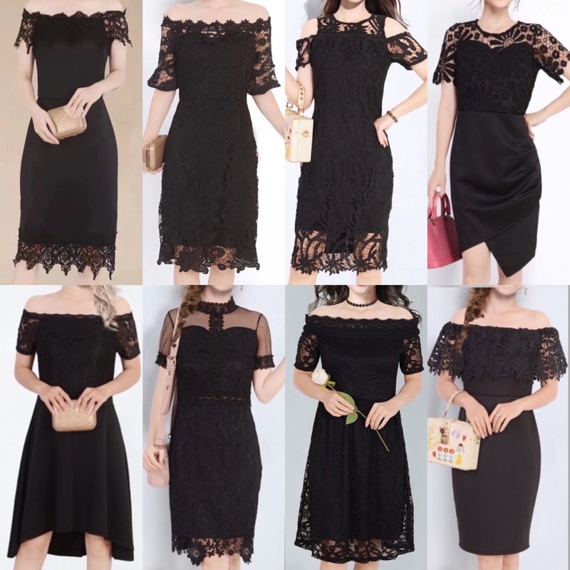 Semi casual cheap black dress