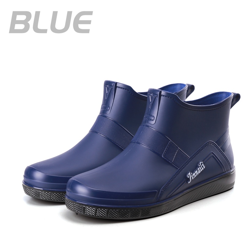READY STOK Rain Boots Waterproof Non-slip Men Fashion Rain Shoes Bota ...