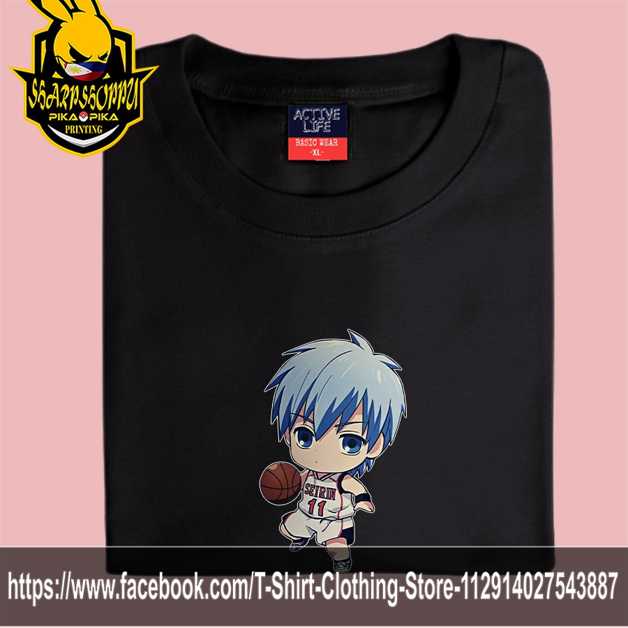 KUROKO NO BASUKE KUROKO TETSUYA CHIBI ANIME PRINT T-SHIRT Shopee