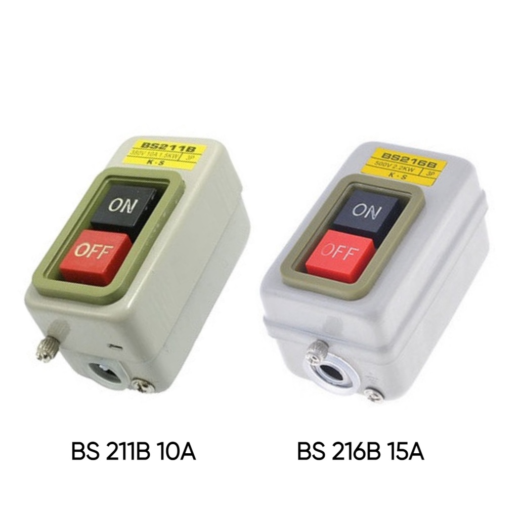 Electric motor push button switch BS211B 10A/ BS216B 15A 500V 2.2KW