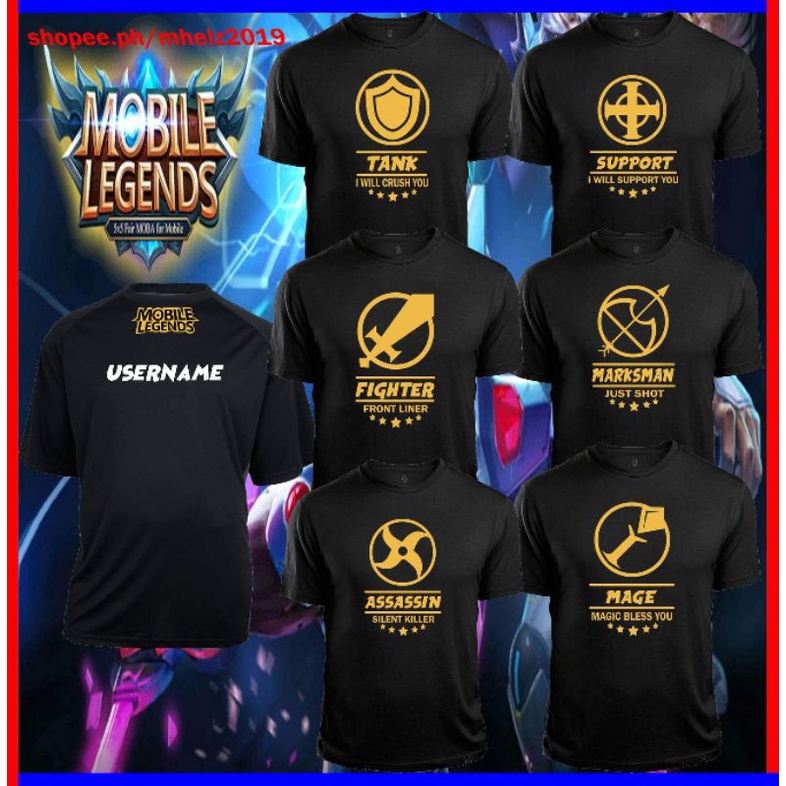 ML Mobile Legends Master with username unisex tshirts Shopee Philippines