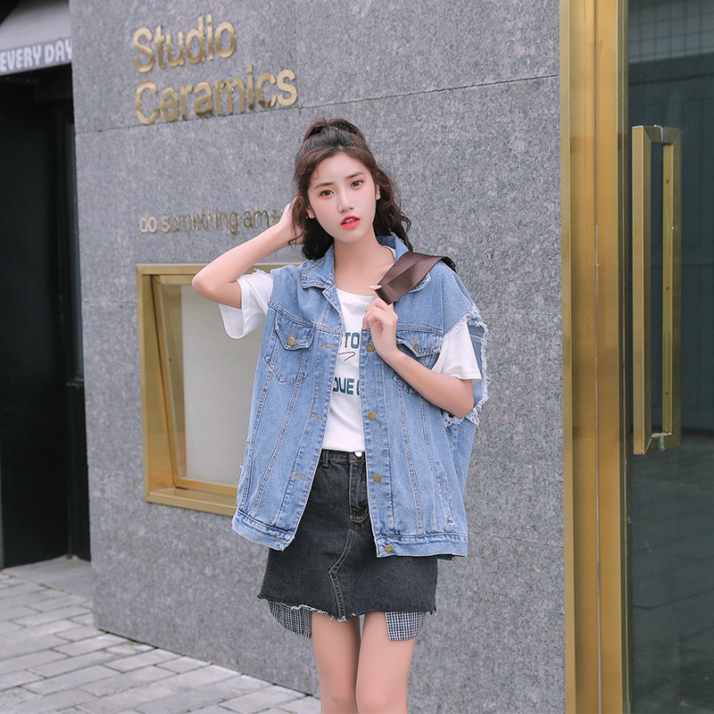 Korean denim outlet jacket