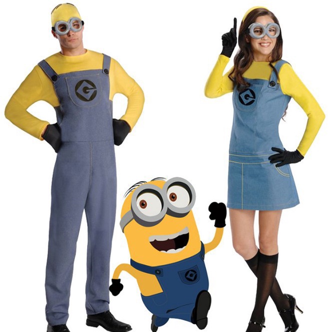 Minions custome Despicable Me Minions adult couple stage cosplay anime ...