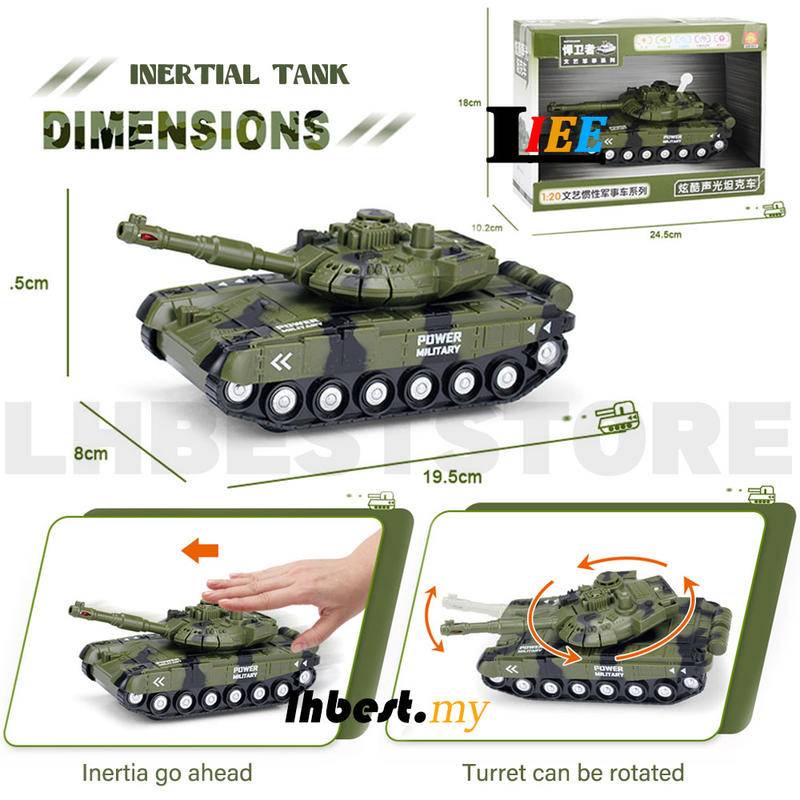 RC Remote Control Military Tank Car Toy Vehicle Water Bomb Lighting Off ...