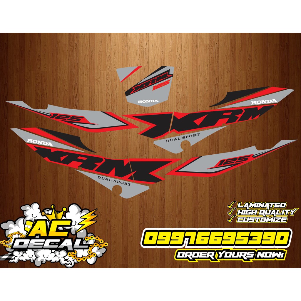 Honda XRM 125 Stock Decal Design High Quality (ACDECAL) | Shopee ...