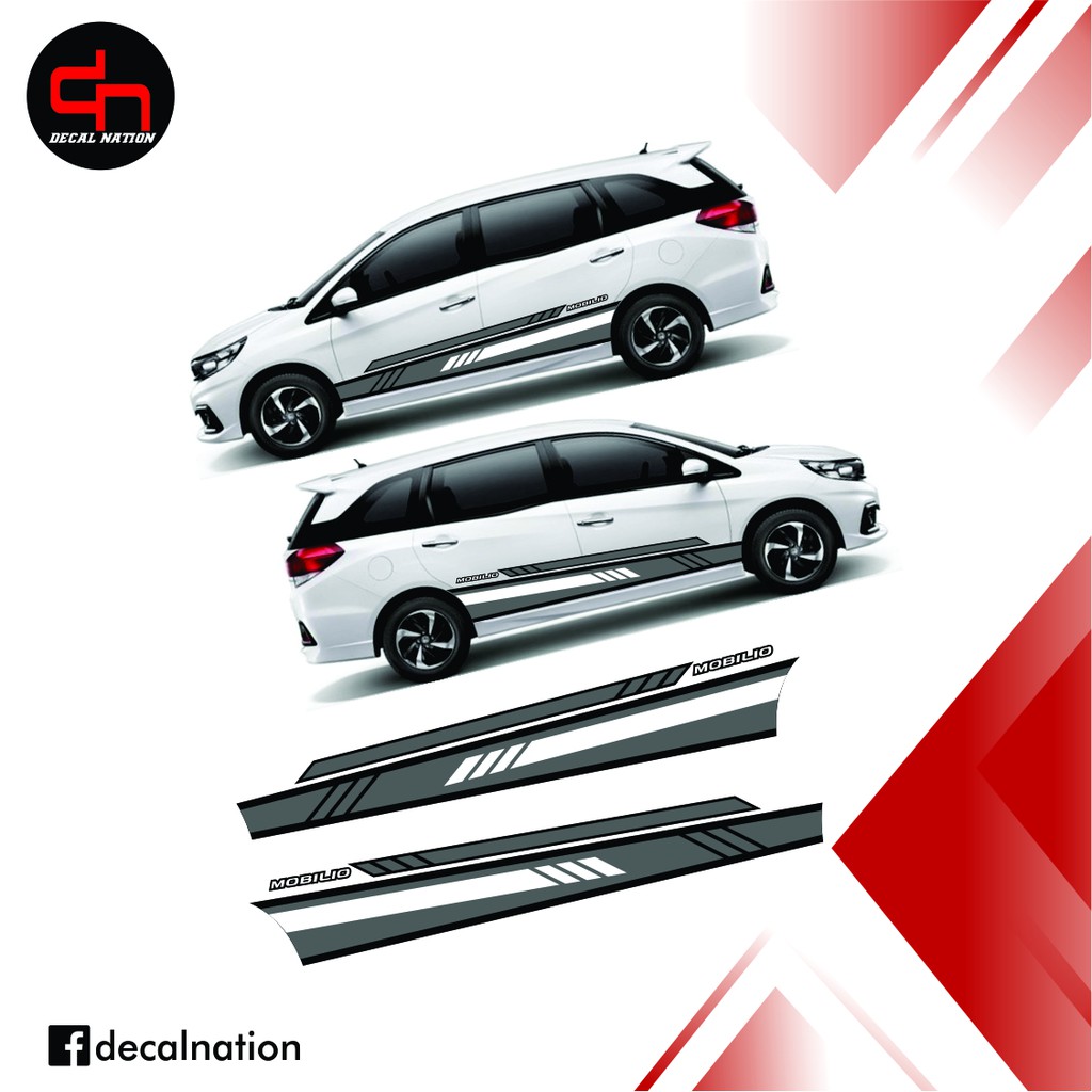 Honda mobilio Decals Weatherproof Silver, Black and white Color ...