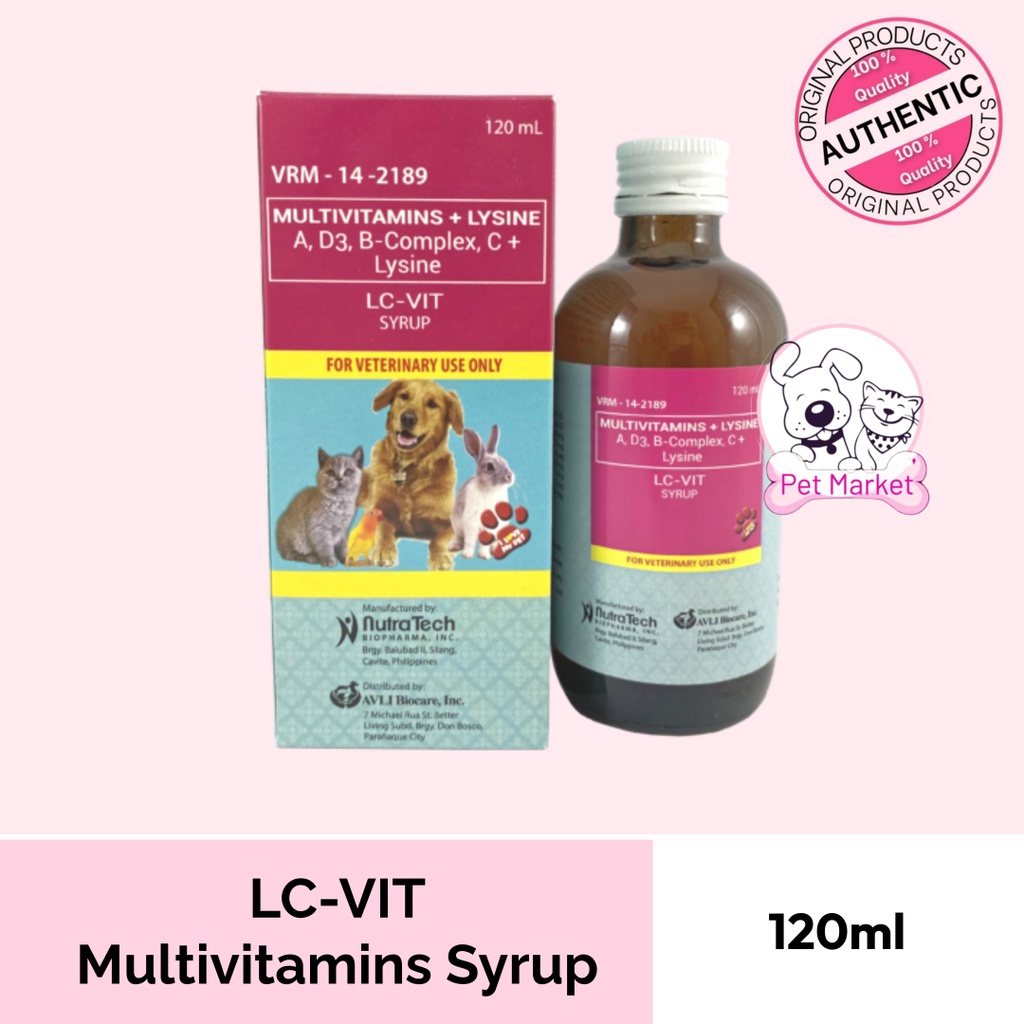 LC VIT MULTIVITAMINS SYRUP FOR DOGS AND CATS 120ML | Shopee Philippines