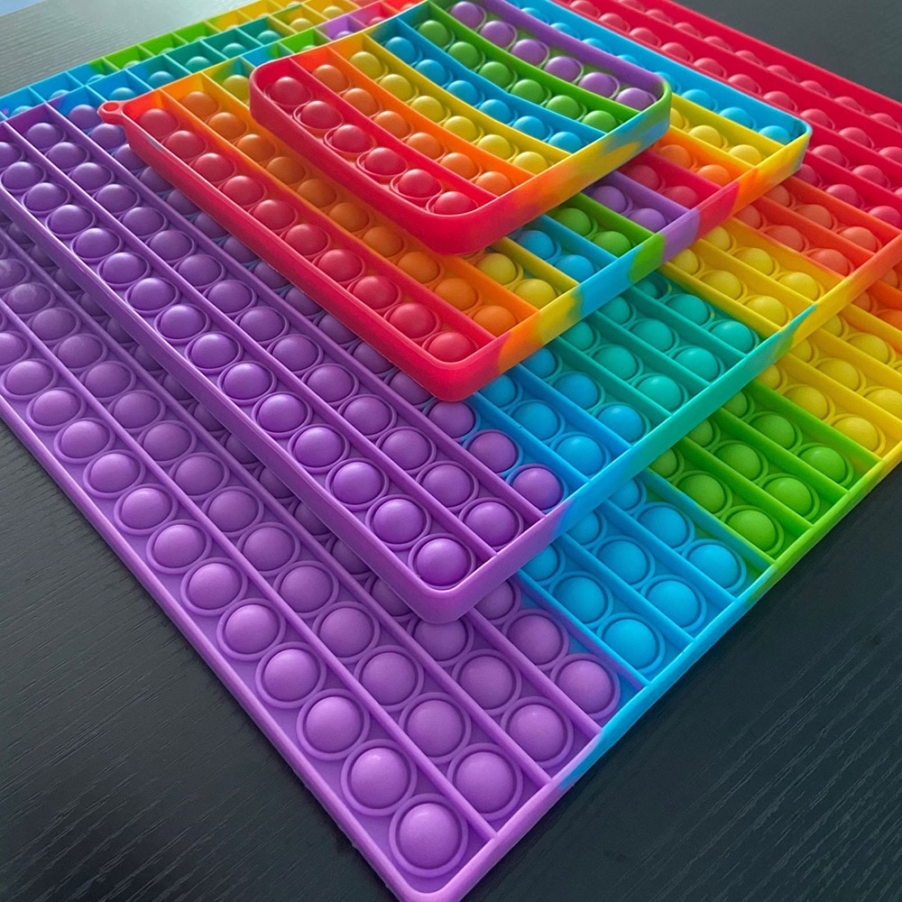 Big Pop Fidget Reliver Stress Toy Rainbow Push Bubble Antistress Toys