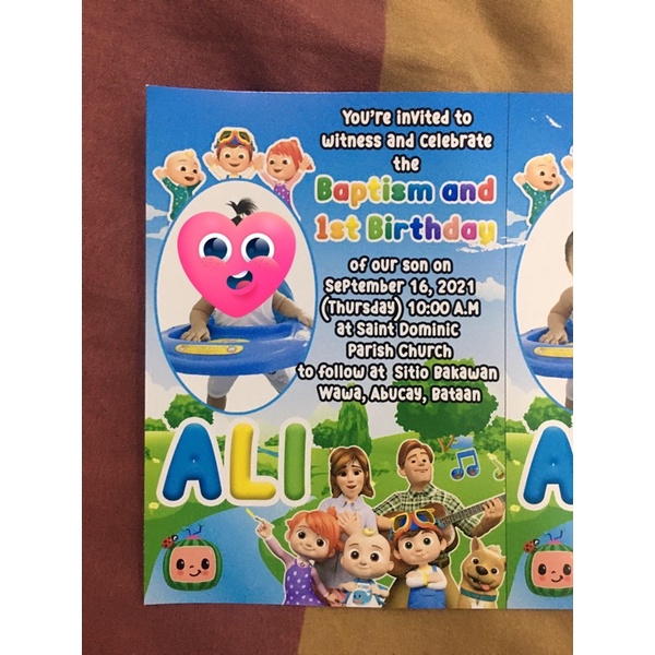 INVITATION CARD FOR CHRISTENING/BIRTHDAY Shopee Philippines
