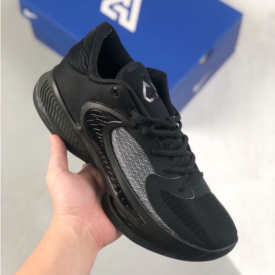 Nike Zoom Freak 4 EP “Pure Black” Low Cut Basketball Shoes Casual
