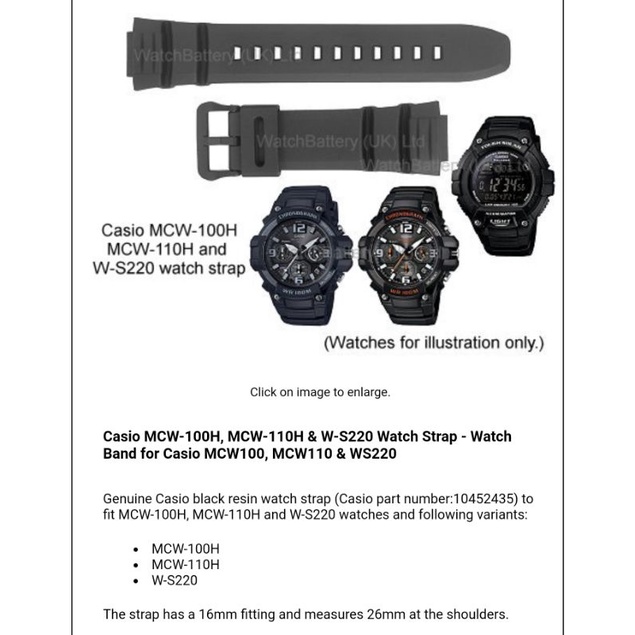 Casio mcw 110 best sale