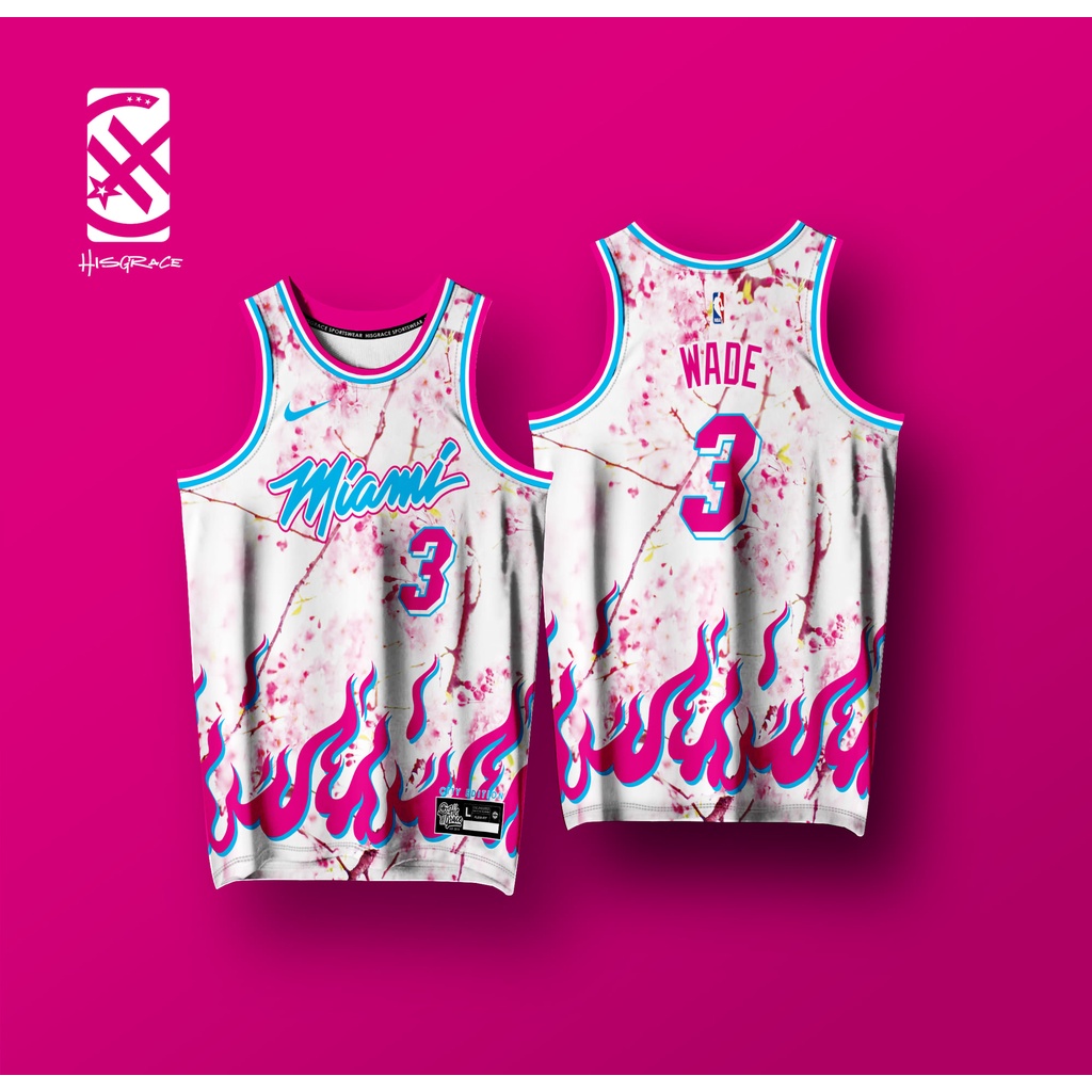 MIAMI HEAT WADE PINK HG JERSEY FULL SUBLIMATION Shopee Philippines