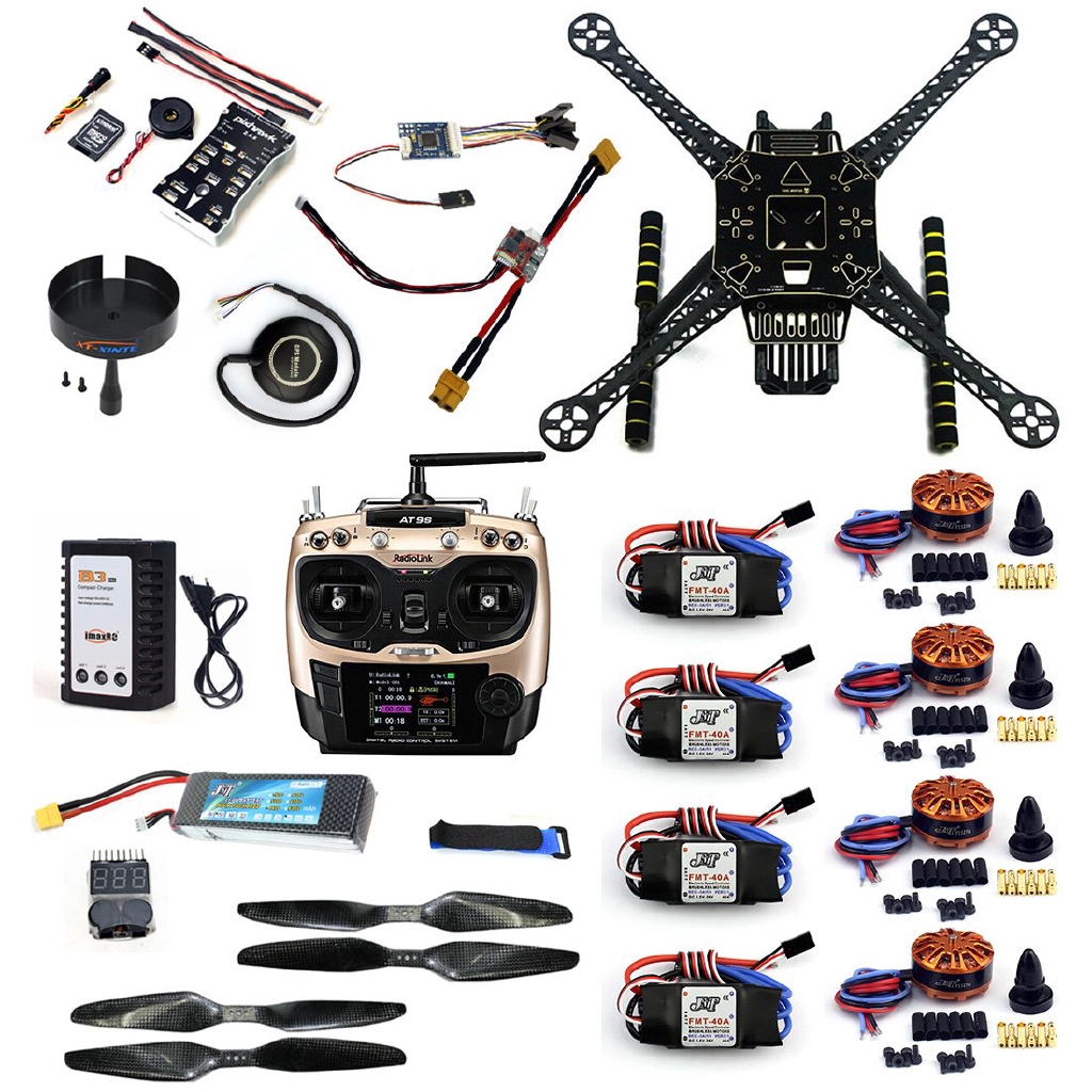 Qwinout Diy Rc Drone Full Kit S600 Frame Pix 2.4.8 Flight Control 40a 