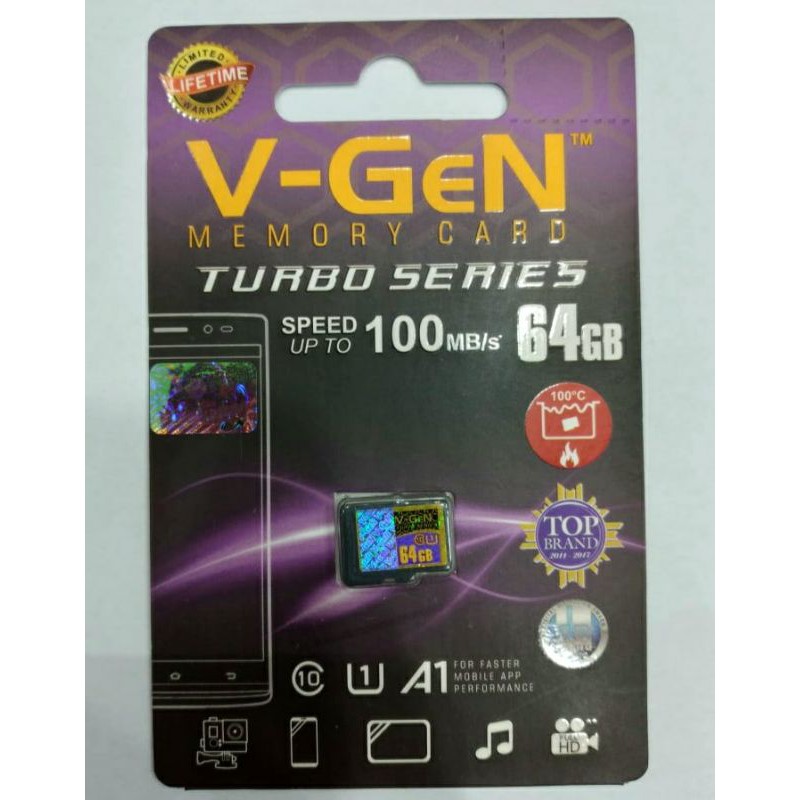 VGEN 64GB MEMORY CARD - V GEN 64 GB TURBO SERIES | Shopee Philippines