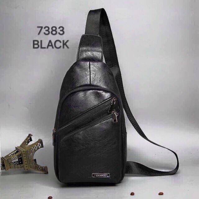 Emi Armani Genuine Leather Chest Bag For Me Shopee Philippines