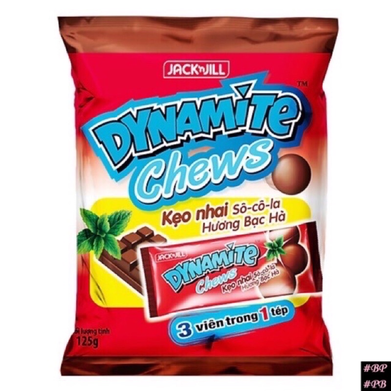 (Gnawing Candy) Dynamite Chews mintflavored chocolate candy, 125g pack
