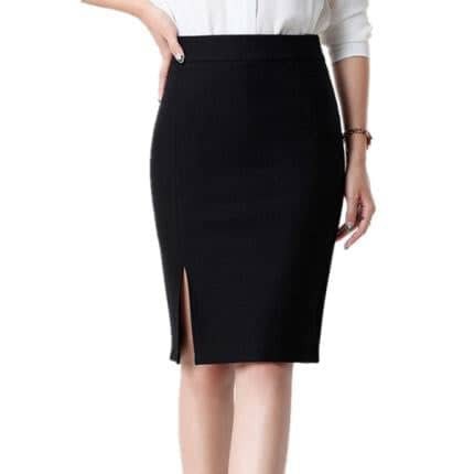 bsapp: Freesize Office Skirt with Slit Pencil Cut | Shopee Philippines