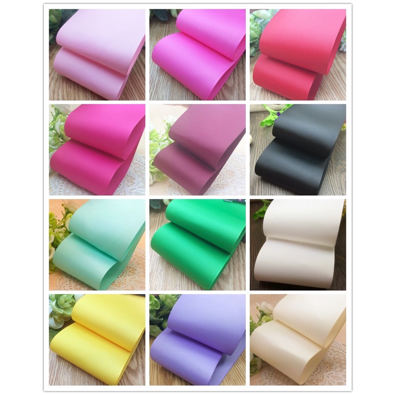 75mm Ultra Wide [5 Size Price] 3 Inch Solid Color Ribbed Ribbon 17 ...