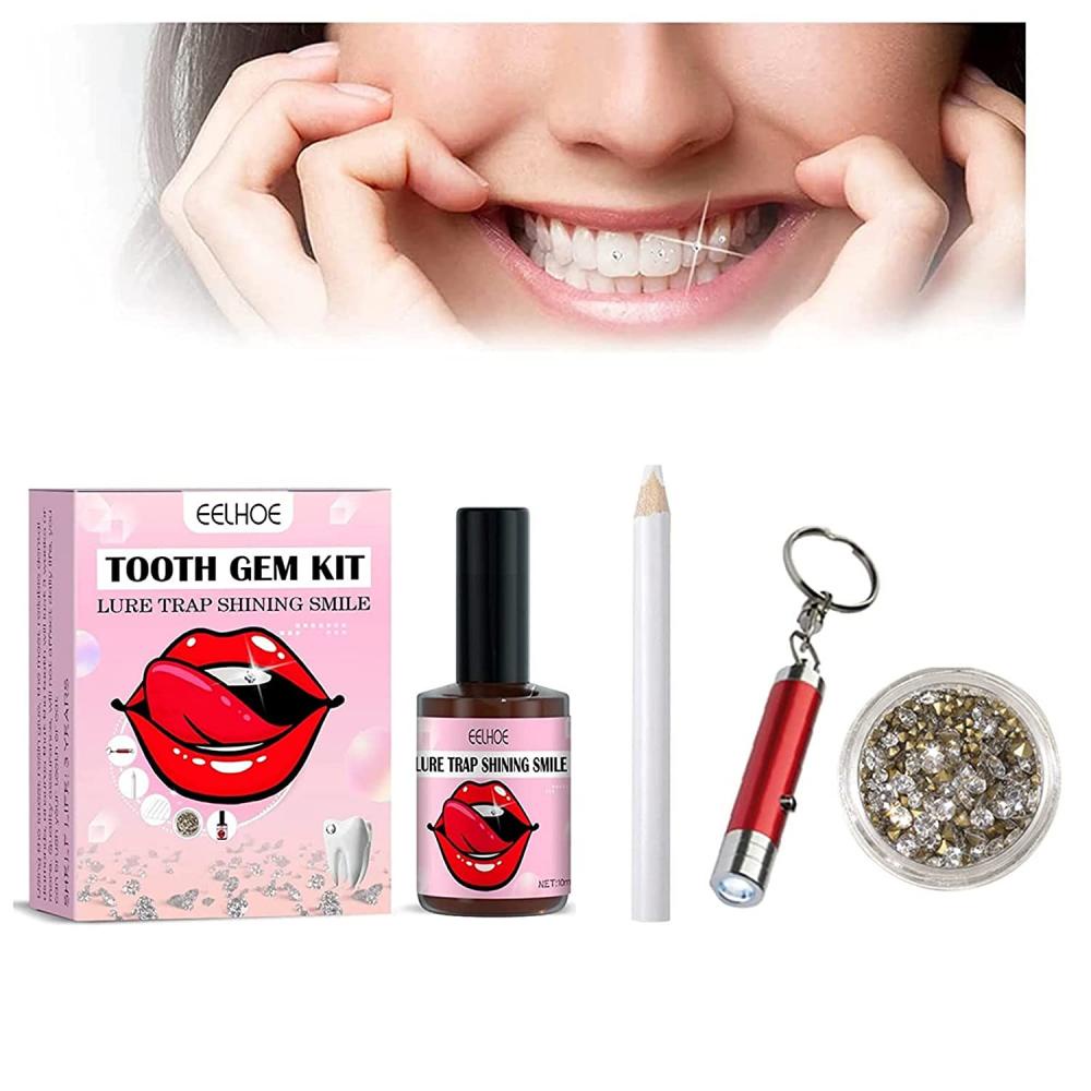 Professional DIY Tooth Gem Kit with Curing Light and Glue Tooth