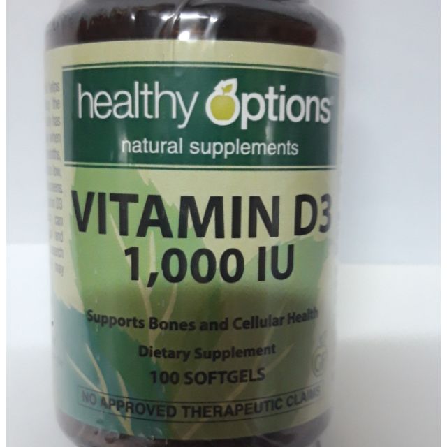 Vitamin D3 400IU/1000iu Healthy Options Shopee Philippines