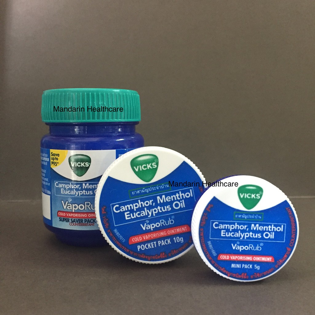Vicks VapoRub Counterirritant (Mandarin Healthcare) | Shopee Philippines