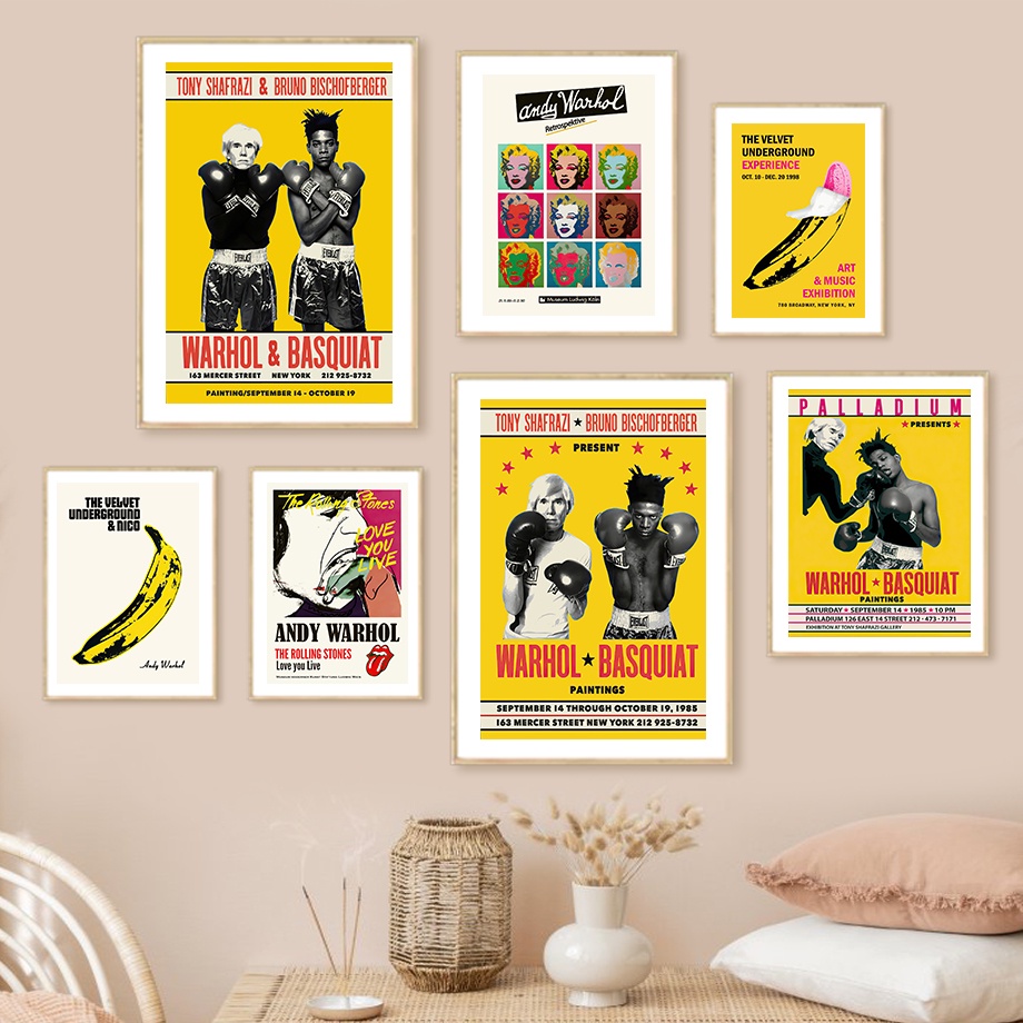 Andy Warhol Space Moonwalk Banana Candy Wall Pop Art Canvas Painting ...