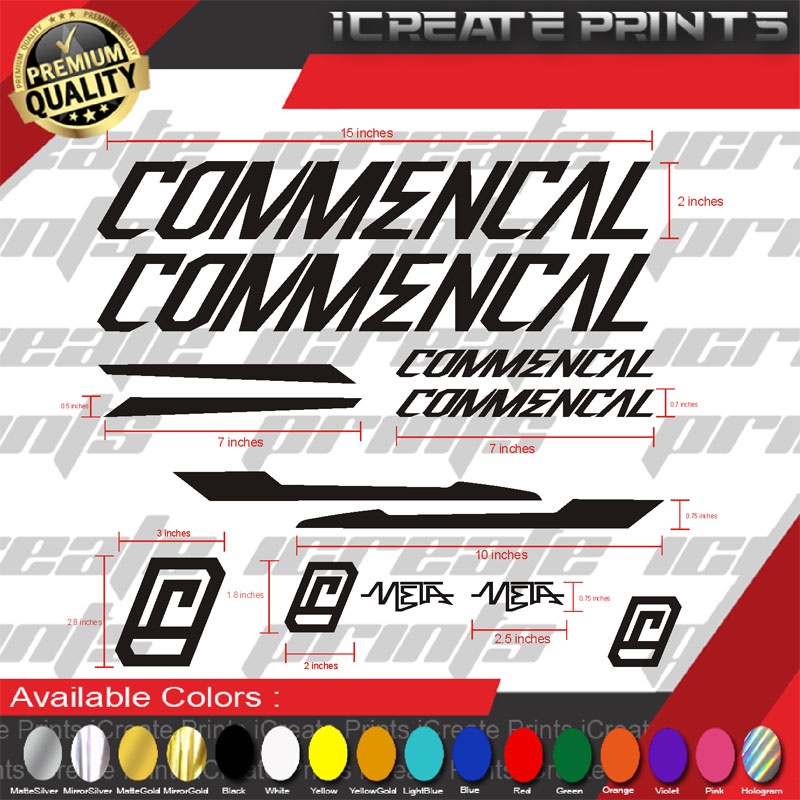 Commencal Bike Sticker Vinyl Decals Shopee Philippines