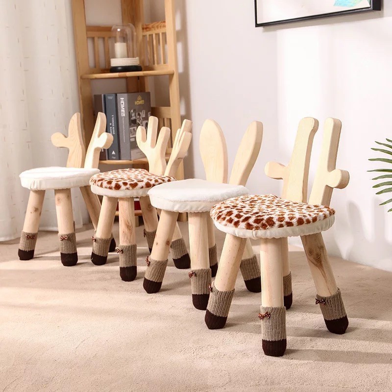 Kiddie Wooden Animal Stool Shopee Philippines