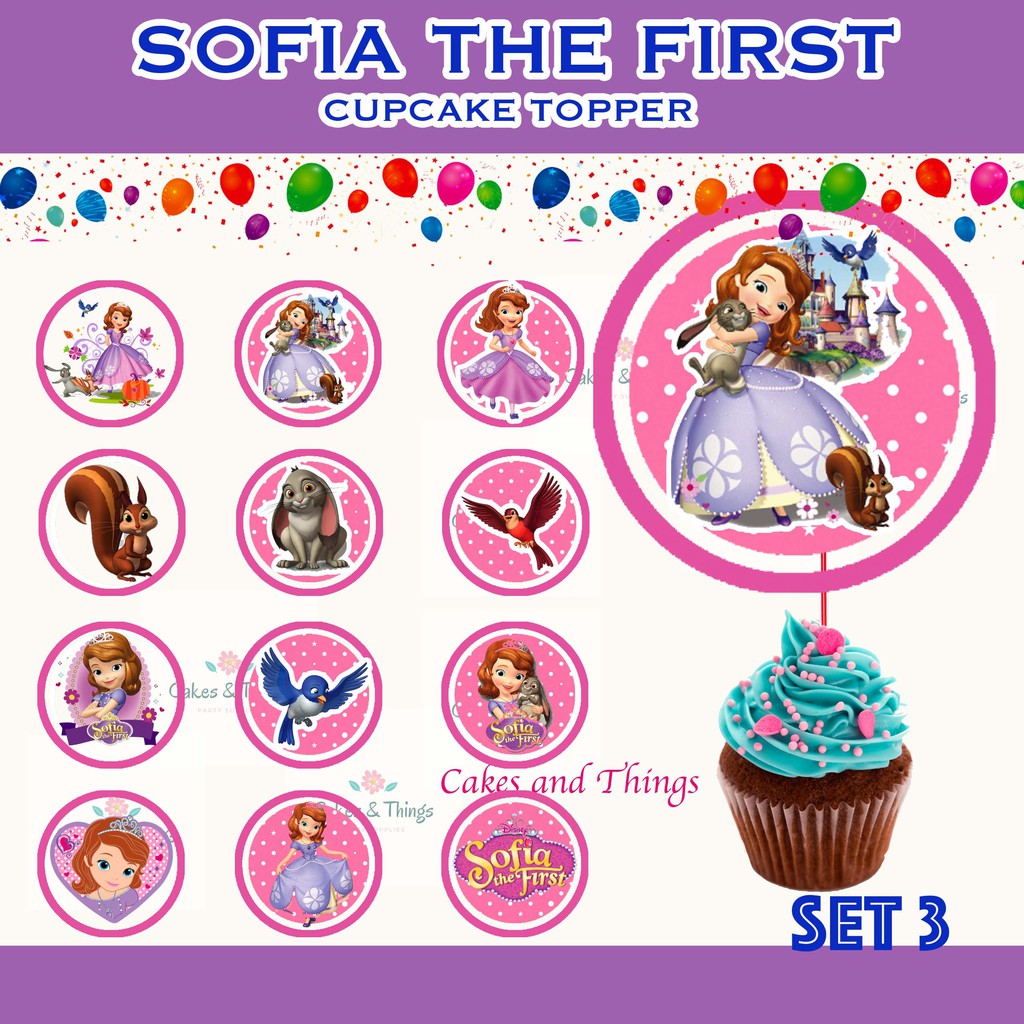 SOFIA THE FIRST Cupcake Topper | Shopee Philippines