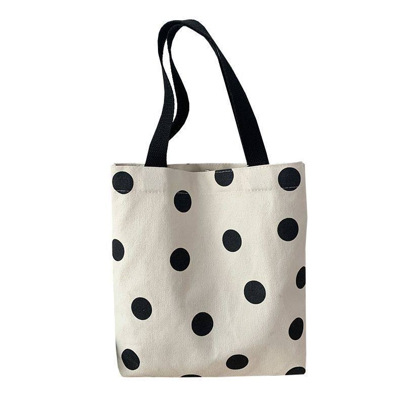 Polka dot canvas discount bag