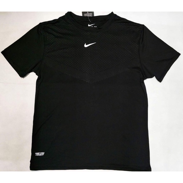 Black nike shirt with white sales check