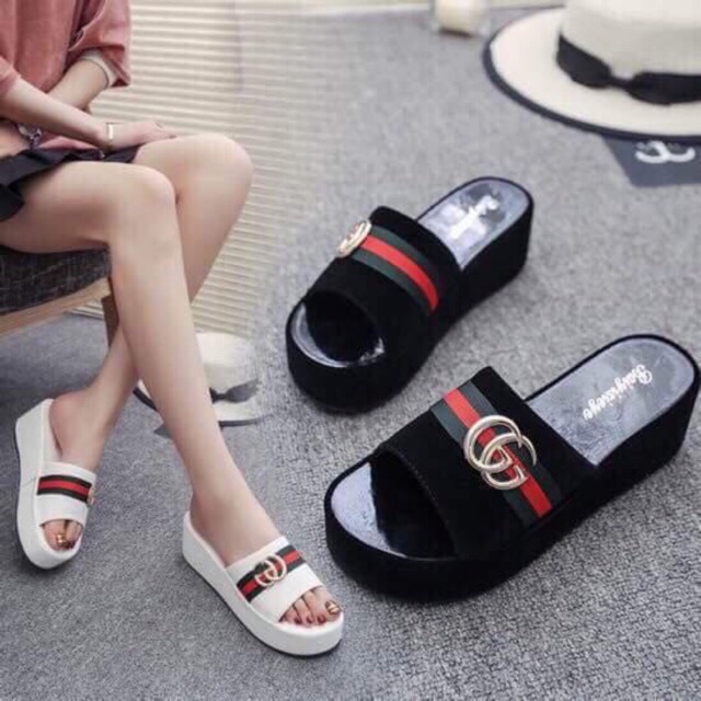 C&S Korean Wedge GUCC1 Flat Sandals | Shopee Philippines