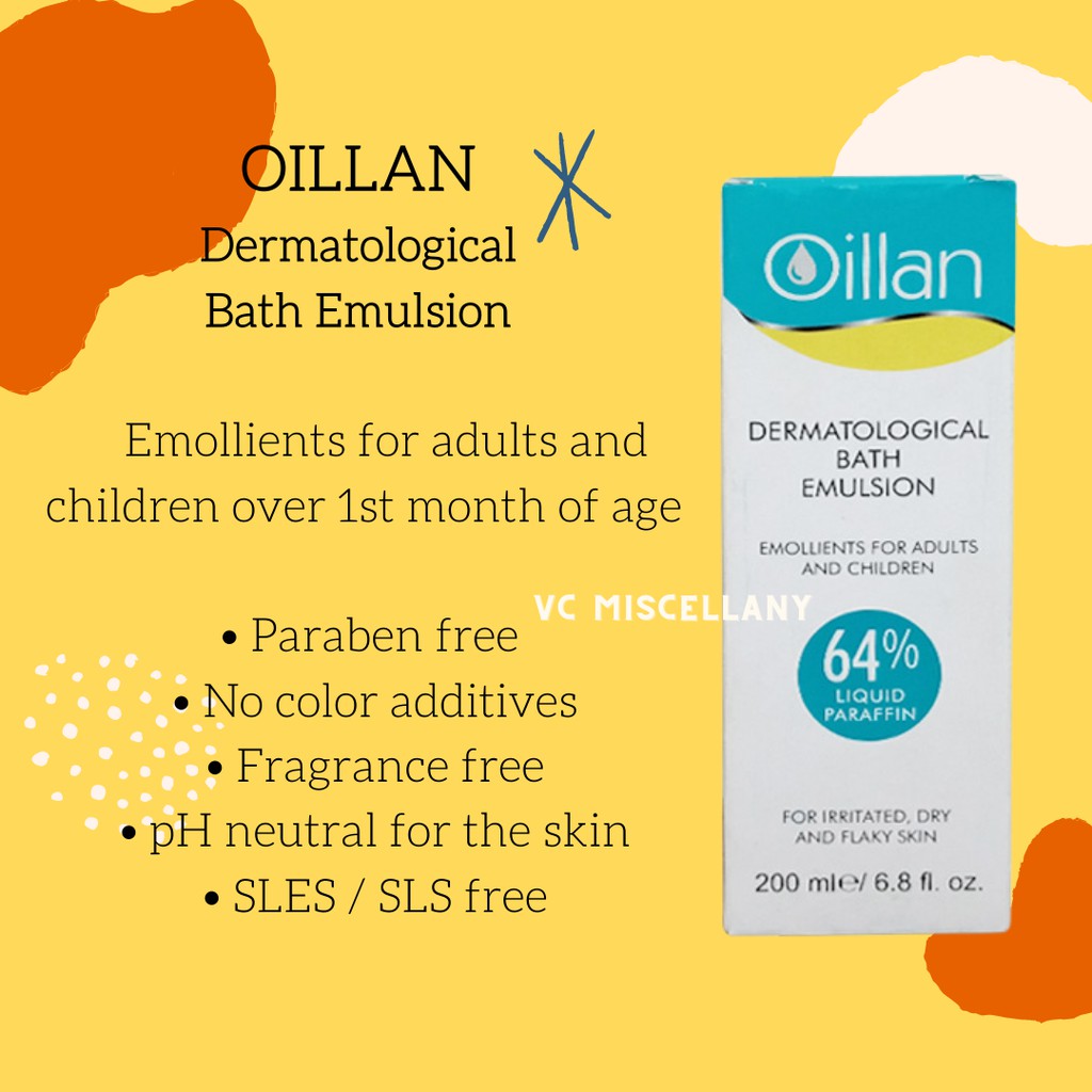Oillan Dermatological Bath Emulsion (100% Authentic) | Shopee Philippines