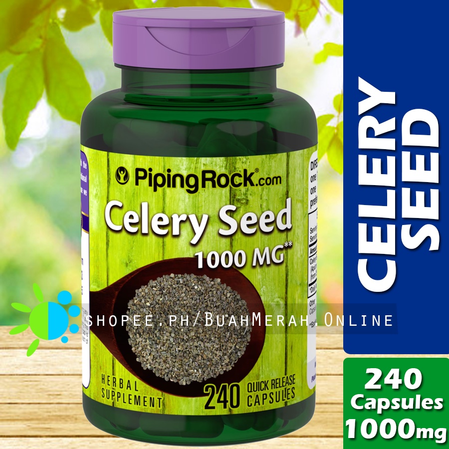 CELERY SEED 1000mg (per Serving) x 200 or 240 Capsules Apium Graveolens