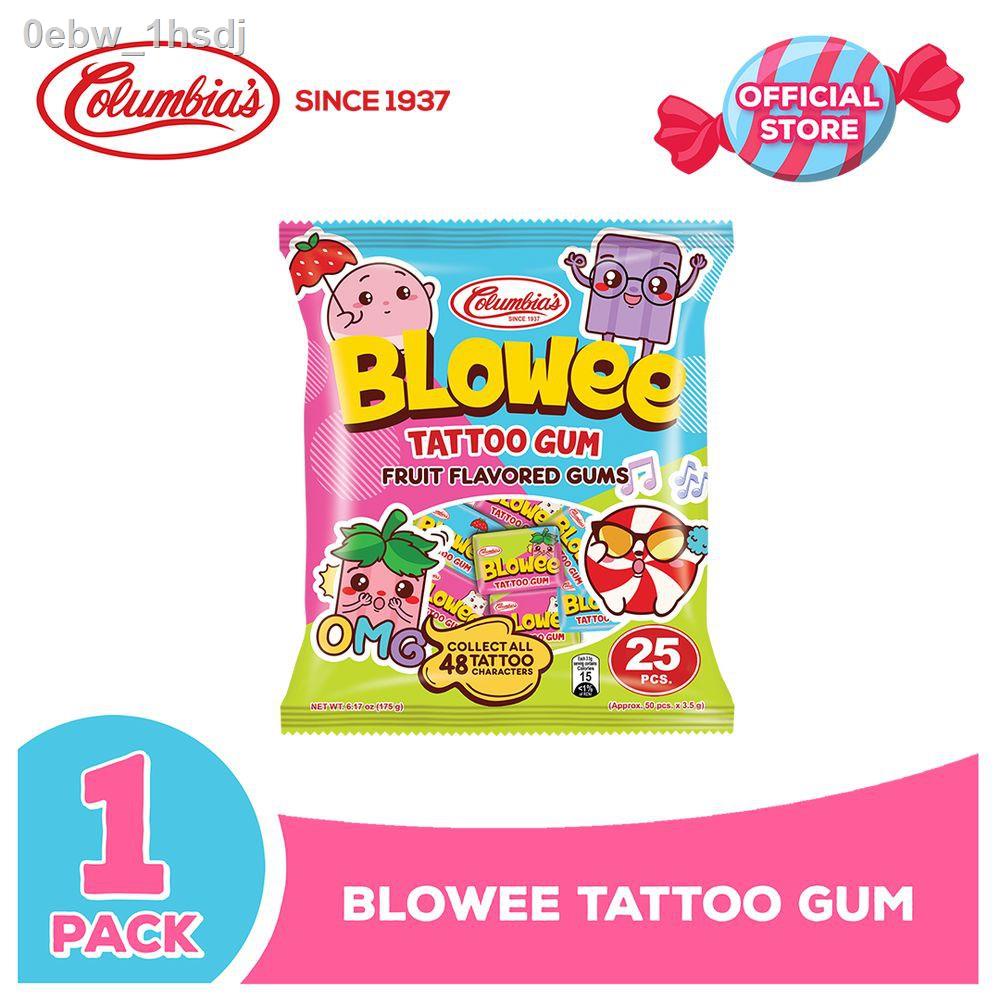 Columbia Candies: Blowee Tattoo Gum(juju cotton candy) | Shopee Philippines