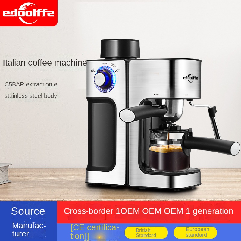 Home office small coffee machine semiautomatic steam milk bubble