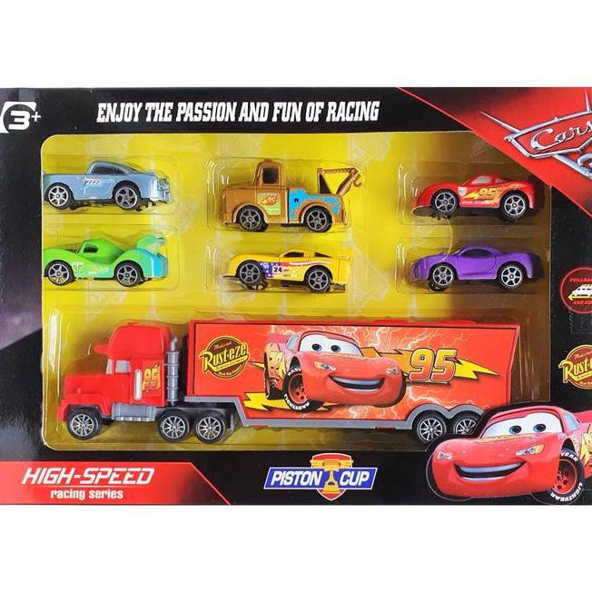 Kids Toys Cars Cars Cars Cars Lightning Mcqueen Storage Truck Diecast ...