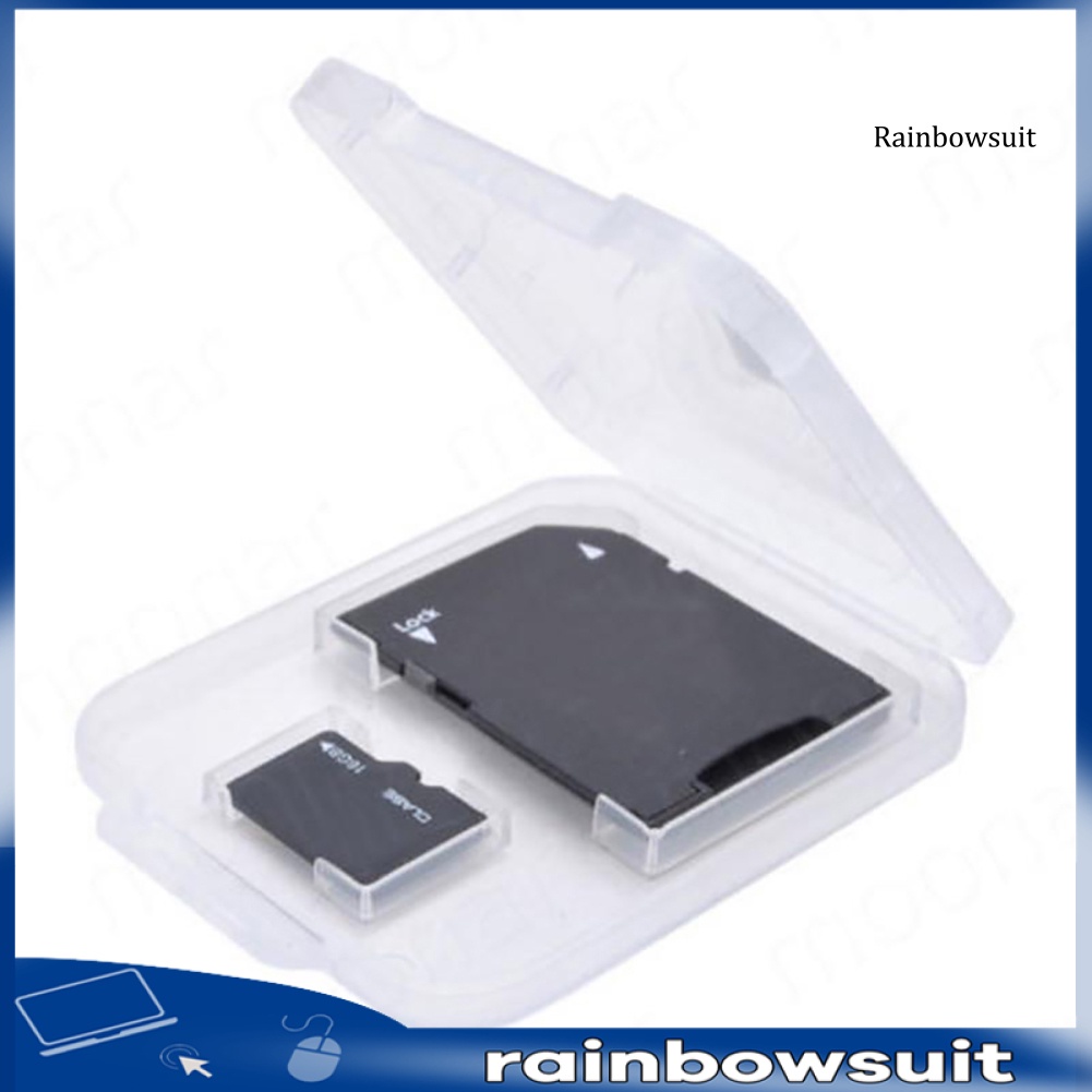 RB 5 Pcs Clear Plastic Memory Card Case SD TF Card Storage Box ...