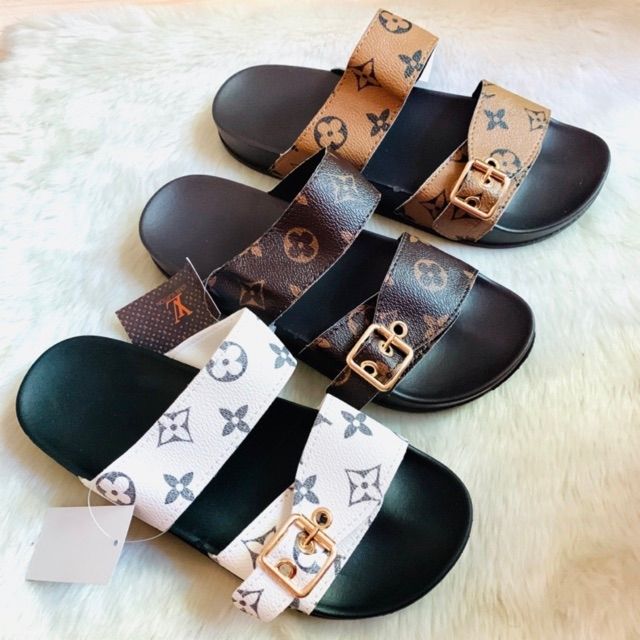 Louis vuitton 2 strap sales slides