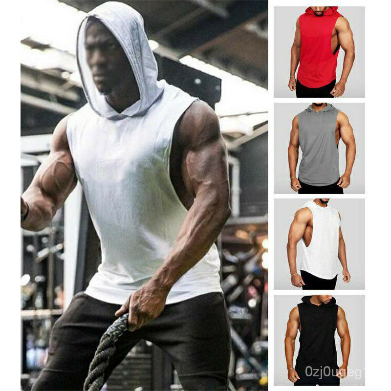 insMUSCLE TEE SANDO W HOODIE Legit High Quality Shopee