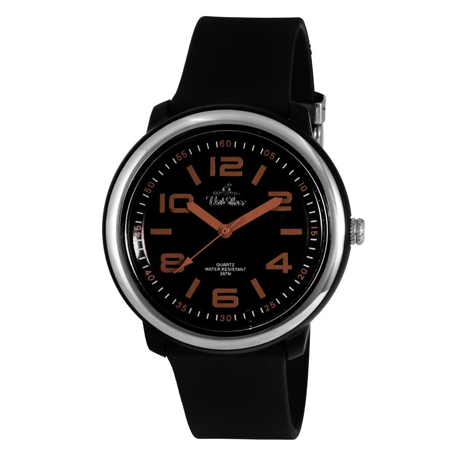 ☞☑☂UniSilver TIME Cooledge UniSex Black Analog Rubber Watch KW2007-2005 ...