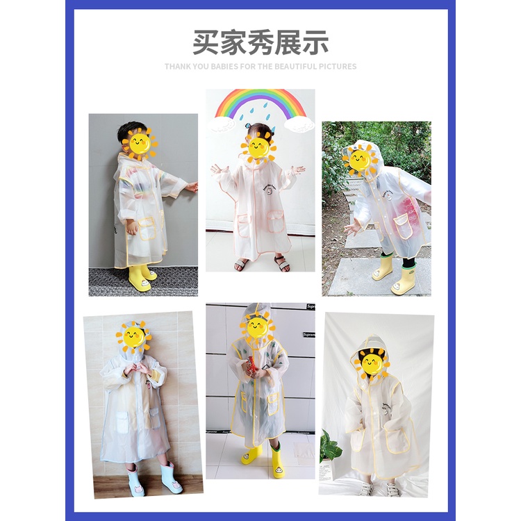 Raincoats Children's Raincoat Boys' Rain School Clothes Girls