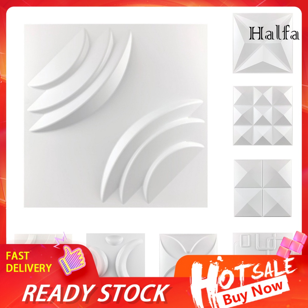 ZS^12Pcs PVC 3D Wall Panel Decorative Diamond Design Fire Retardant Wall Decor Panel for Bedroom