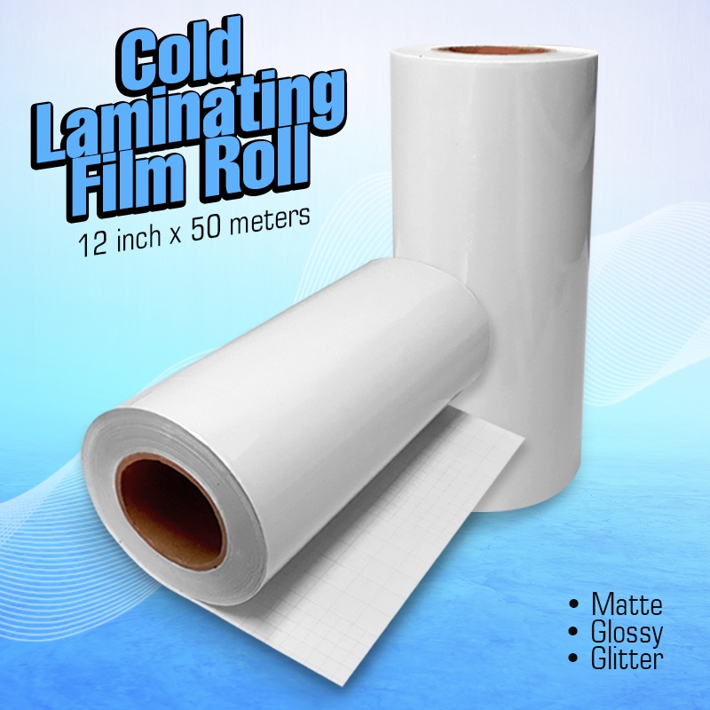 Quaff Cold Laminating Film Glossy Matte Glitter Photo Top Roll 12