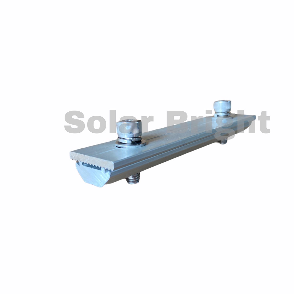 Solar Panel Mounting Kits 30-50mm Roof PV Aluminum Mid Clamp L-Foot End ...