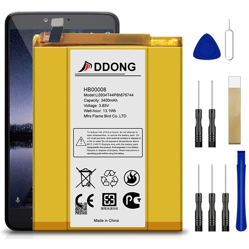 HB00008 Replacement Battery 3.85V, 3400mAh, 13.1Wh for ZTE ZMax Pro